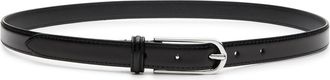 Anderson's Glossed Leather Belt - Black And Silver - 100 (UK18 /xxl)