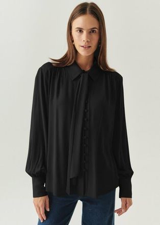 Exquise Harlee Long Sleeve Shirt in Black at Nordstrom, Size Small