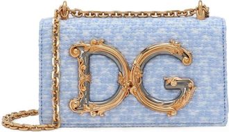 Dolce & Gabbana DG Girls mini bag - women - Virgin Wool/Polyamide/CALFSKIN/Viscose - One Size - Blue