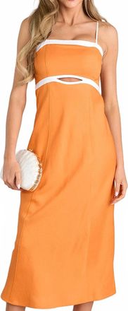 Minkpink Midi Contrast Dress In Orange