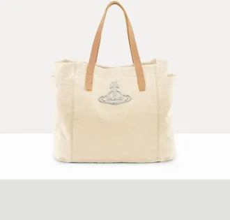 Vivienne Westwood Henry Medium Tote Canvas Natural