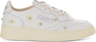 Autry Sneakers ricamo con fiori - Bianco