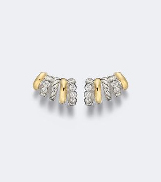 David Yurman Pendientes DY Mercer de oro de 18 ct y plata de ley con diamantes