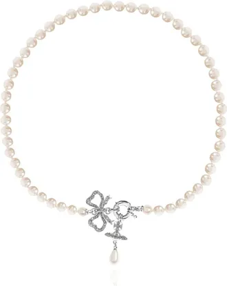 Vivienne Westwood Necklaces, female, Beige, Size: ONE SIZE Rigoberta Pearl Necklace