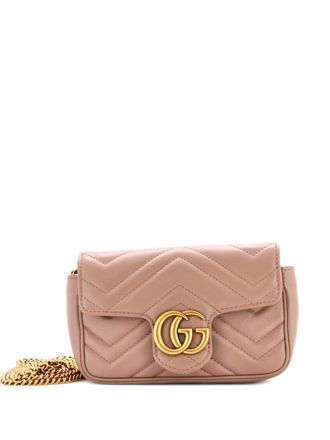 Gucci GG Marmont Flap Bag Matelasse Leather Mini crossbody bag - Neutrals