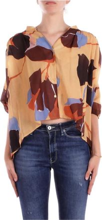 Manila Grace Dames, Blouses & Shirts, Veelkleurig, Maat: XS Katoen