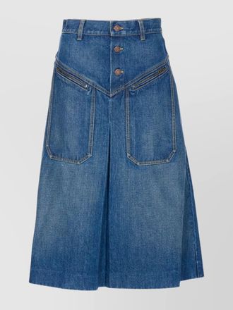 Chlo&eacute; a-line silhouette midi length skirt