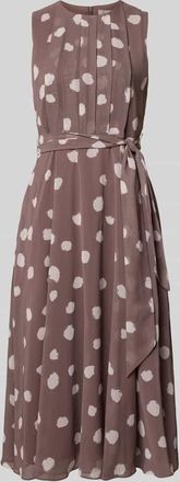 Christian Berg Cocktail Midikleid mit gelegten Falten in Schlamm, Gr&ouml;&szlig;e 36