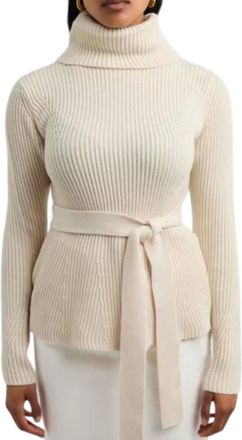 Zimmermann Illustration Peplum Sweater In Cream