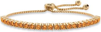 Palm Beach Jewelry Gold-Plated Birthstone Crystal Drawstring Bracelet