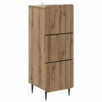 vidaXL Cajonera 33 X 34,5 X 92 Cm Madera De Ingenier&iacute;a Roble Artisan Vidaxl