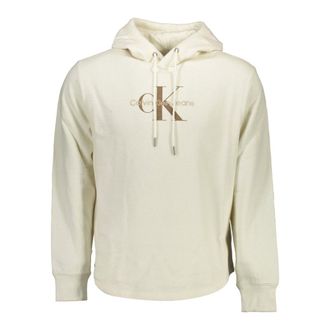 Calvin Klein Hooded Sweatshirt White Embroidered Print