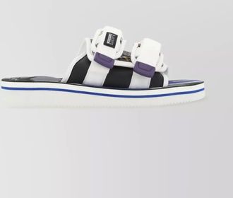 Suicoke unique embroidery fabric moto-cab slippers