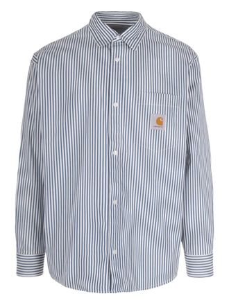 Carhartt Work in Progress striped shirt - Blauw