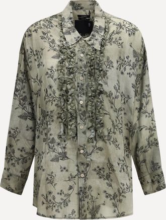 R13 Camicia con scollo a V e volant Woman XS