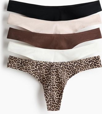 H&M 5er-Pack Baumwolltangas - Brown