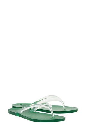 Ancient Greek Sandals Jelly Flip Flop in Clear/Green at Nordstrom, Size 8Us