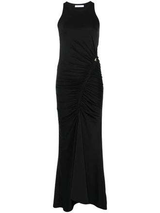 Patrizia Pepe ruched maxi dress - Black