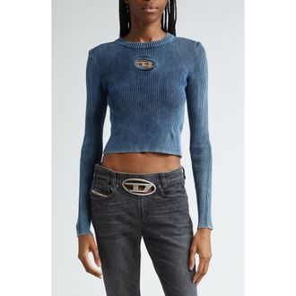 Diesel M-Anchor Cotton Rib Sweater in Blue at Nordstrom, Size Xx-Small