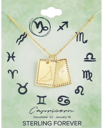 Sterling Forever Zodiac Tag Necklace