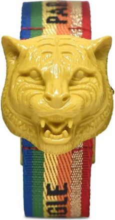 Gucci Yellow Tiger 38mm watch - women - glass/Fabric - One Size - White