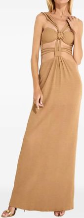PatBo Abito lungo con spalline incrociate - Toni neutri