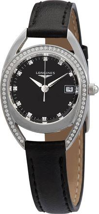 Longines Equestrian Collection Arche Quartz Diamond Black Dial Ladies Watch L6.136.0.57.0