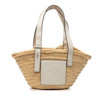 Loewe Beige White Leather Tote Bag (Pre-Owned)