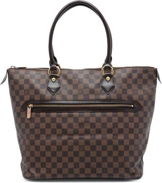 Louis Vuitton Pre-owned Tote Bags, female, Brown, Size: ONE SIZE Pre-owned Checkered Tote Bag