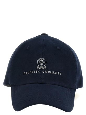 Brunello Cucinelli Dark Blue Logo Baseball Cap