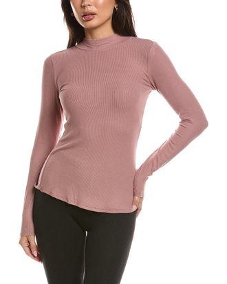 Barefoot Dreams Malibu Collection Ultra Soft Rib Mock Neck Pullover