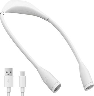 OEM L&aacute;mpara De Cuello Led Recargable Por Usb Para Leer Y Tejer, L&aacute;mpara De Lectura Manos Libres Con 3 Colores Y 9 Niveles De Brillo, Brazo Flexible De 360