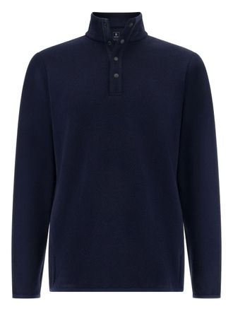 Boggi Milano mock-neck sweatshirt - men - Organic Cotton/Cotton/Polyester - M - Blue