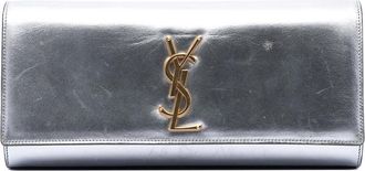 Saint Laurent Pre-owned Saint Laurent Smooth Metallic Calfskin Monogram Cassandre Clutch Ladies JK4YR2079QNEK8XC