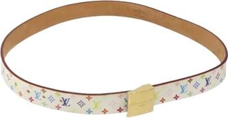 Louis Vuitton Pre-owned Belts, female, Multicolor, Size: ONE SIZE Pre-owned Canvas Belt