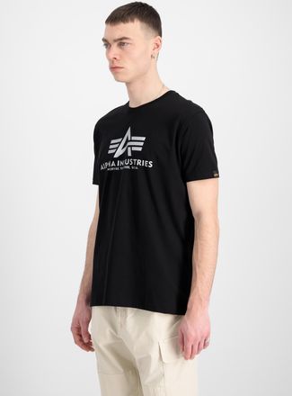 Alpha Industries T-Shirt ALPHA INDUSTRIES Basic T-Shirt BL Carbon, Herren, Gr. XXL, schwarz (schwarz, silber), Obermaterial: 100% Baumwolle, Shirts T-Shirt