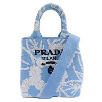 Prada Light Blue Canvas Tote Bag (Pre-Owned)