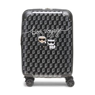 Karl Lagerfeld Bon Voyage 21 Upright Carry On Suitcase in Black/grey at Nordstrom, Size Small
