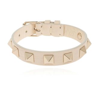 Valentino Garavani Accessoires, Dames, Beige, ONE Size, Leer, Rockstud Armband