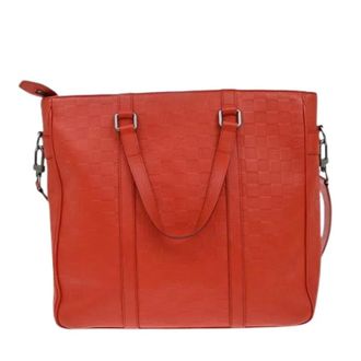 Louis Vuitton Pre-owned Tote Bags, female, Red, Size: ONE SIZE Pre-owned Tadao Handbag