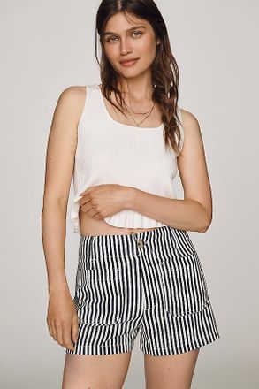 Maeve Colette Linen Stretch High-Rise Shorts