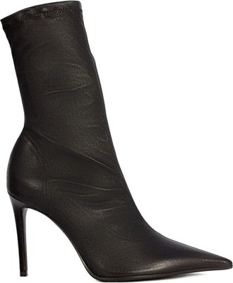 Lella Baldi 95mm pointed-toe boots - women - Leather/Calf Leather/Calf Leather - 37.5 - Black