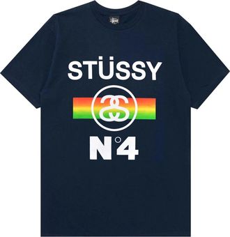 St&uuml;ssy Tops, Heren, Blauw, M, Katoen, Basic Tee
