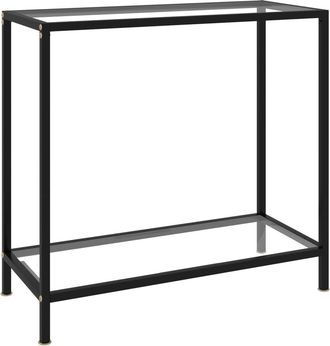 vidaXL Vidaxl - Mesa De Consola Transparente Vidrio Templado 80x35x75 Cm