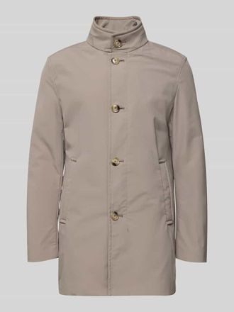 Strellson Regular Fit Kurzmantel mit Stehkragen Modell FYNN in Beige, Gr&ouml;&szlig;e 46