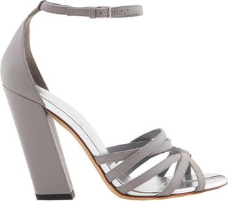 Burberry Cloud Grey Split-toe Detail Leather Hove Thong Sandals, Brand Size 35 (US Size 5)
