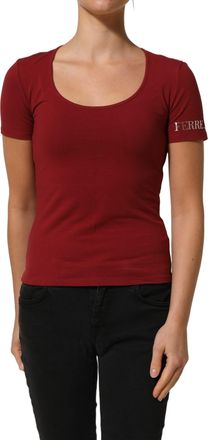 Ferre Wool Knit Deep V-Neck Long Sleeves Womens Top (Pre-Owned)