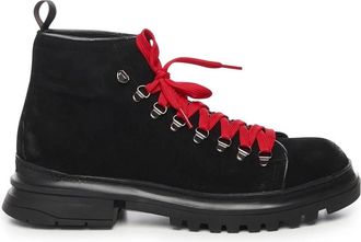 Giuliano Galiano Zwarte Su&egrave;de Veterschoenen - Heren - Veterlaarzen - Zwart - 41 EU - Su&egrave;de - Schoenen