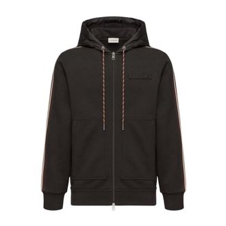 Moncler Zip-throughs, male, Black, Size: L Zip Through Hoodie