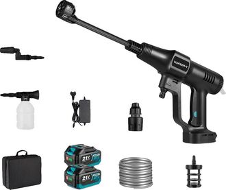 OEM Pistola De Agua Inal&aacute;mbrica Para Coche, Presi&oacute;n De 200 Bares, 2 Bater&iacute;as